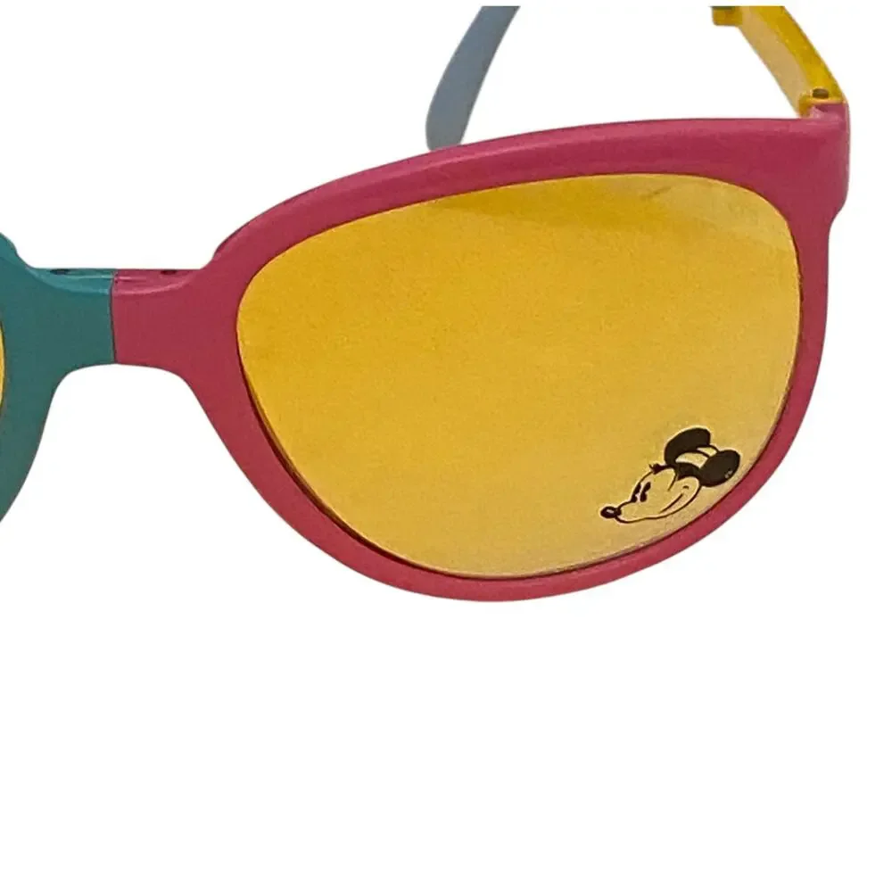 VERY RARE Vintage NIB Disney Minnie Multicolored Foldable Sunglasses with case